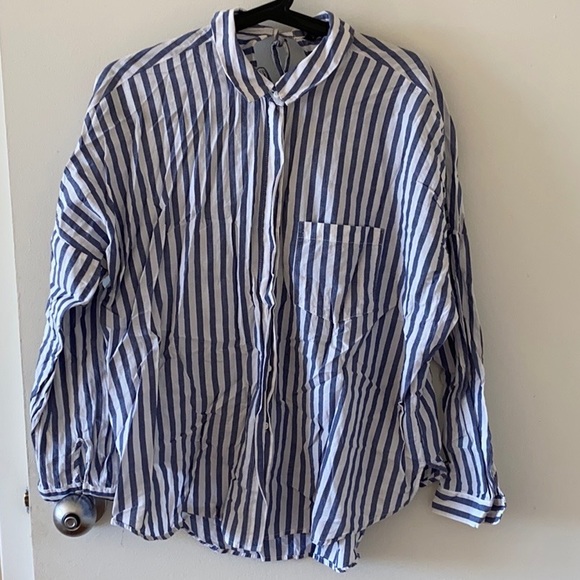 Zara Tops - Zara striped shirt with back lace up